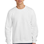 Jerzees Mens Eco Premium Moisture Wicking Crewneck Sweatshirt - White