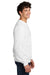 Jerzees 701M Mens Eco Premium Crewneck Sweatshirt White Side