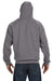 Dri Duck 7033 Mens Crossfire PowerFleece Full Zip Hooded Sweatshirt Hoodie Oxford Grey Back