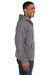 Dri Duck 7033 Mens Crossfire PowerFleece Full Zip Hooded Sweatshirt Hoodie Oxford Grey Side