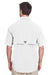 Columbia 7047 Mens Bahama II Moisture Wicking Short Sleeve Button Down Shirt w/ Double Pockets White Back