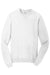 Port & Company Mens Beach Wash Fleece Crewneck Sweatshirt White Flat Front