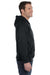 Anvil 71600 Mens Fleece Full Zip Hooded Sweatshirt Hoodie Black Side