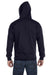 Anvil 71600 Mens Fleece Full Zip Hooded Sweatshirt Hoodie Navy Blue Back