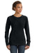 Anvil 72000L Womens French Terry Crewneck Sweatshirt Black Front