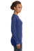Anvil 72000L Womens French Terry Crewneck Sweatshirt Heather Blue Side