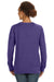 Anvil 72000L Womens French Terry Crewneck Sweatshirt Heather Purple Back