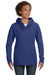 Anvil 72500L Womens French Terry Hooded Sweatshirt Hoodie Heather Blue Front