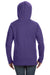 Anvil 72500L Womens French Terry Hooded Sweatshirt Hoodie Heather Purple Back