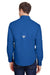 Columbia 7253 Mens Tamiami II Moisture Wicking Long Sleeve Button Down Shirt w/ Double Pockets Vivid Blue Back
