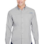 Columbia Mens Tamiami II Moisture Wicking Long Sleeve Button Down Shirt w/ Double Pockets - Cool Grey