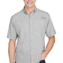Columbia Mens Tamiami II Moisture Wicking Short Sleeve Button Down Shirt w/ Double Pockets - Cool Grey