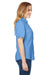 Columbia 7277 Womens Tamiami II Moisture Wicking Short Sleeve Button Down Shirt w/ Double Pockets White Cap Blue Side