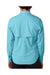 Columbia 7278 Womens Tamiami II Moisture Wicking Long Sleeve Button Down Shirt w/ Double Pockets Clear Blue Back