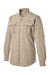 Columbia 7314/139656 Womens Bahama Moisture Wicking Long Sleeve Button Down Shirt w/ Double Pockets Fossil Flat Front