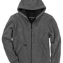 Dri Duck Mens Mission Fleece Water Resistant Full Zip Hooded Sweatshirt Hoodie - Dark Oxford Grey