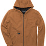 Dri Duck Mens Mission Fleece Water Resistant Full Zip Hooded Sweatshirt Hoodie - Saddle Brown