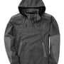 Dri Duck Mens Mission Fleece Water Resistant 1/4 Zip Hooded Sweatshirt Hoodie - Dark Oxford Grey - NEW