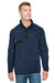 Dri Duck 7352 Mens Denali Fleece 1/4 Zip Sweatshirt Navy Blue Front