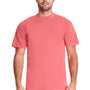 Next Level Mens Inspired Dye Jersey Short Sleeve Crewneck T-Shirt - Guava - Closeout
