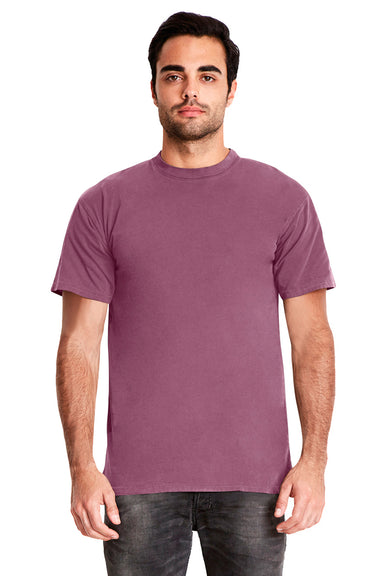 Next Level 7410 Mens Inspired Dye Jersey Short Sleeve Crewneck T-Shirt Shiraz Purple Front
