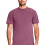Next Level Mens Inspired Dye Jersey Short Sleeve Crewneck T-Shirt - Shiraz - Closeout