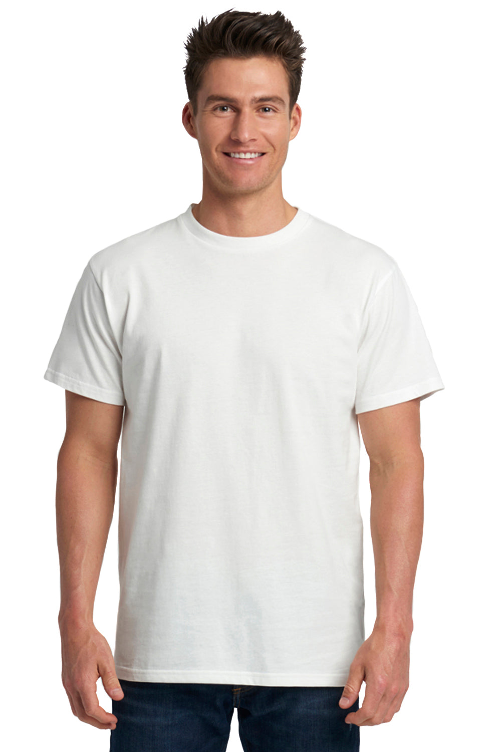Next Level 7410 Mens Inspired Dye Jersey Short Sleeve Crewneck T-Shirt White Front