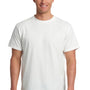 Next Level Mens Inspired Dye Jersey Short Sleeve Crewneck T-Shirt - White - Closeout