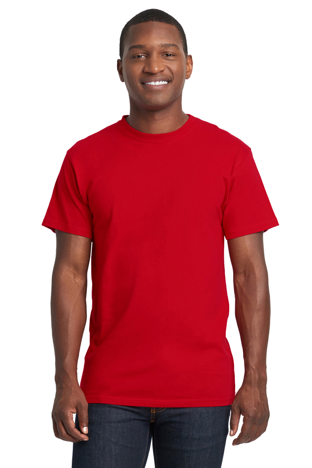Next Level 7410S Mens Power Short Sleeve Crewneck T-Shirt Red Front