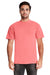 Next Level 7415 Mens Inspired Dye Jersey Short Sleeve Crewneck T-Shirt w/ Pocket Pink Guava Front