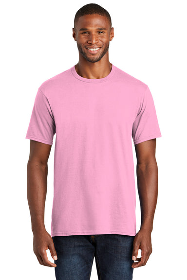 Port & Company PC450 Mens Fan Favorite Short Sleeve Crewneck T-Shirt Candy Pink Front