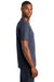 Port & Company PC450 Mens Fan Favorite Short Sleeve Crewneck T-Shirt Heather Navy Blue Side