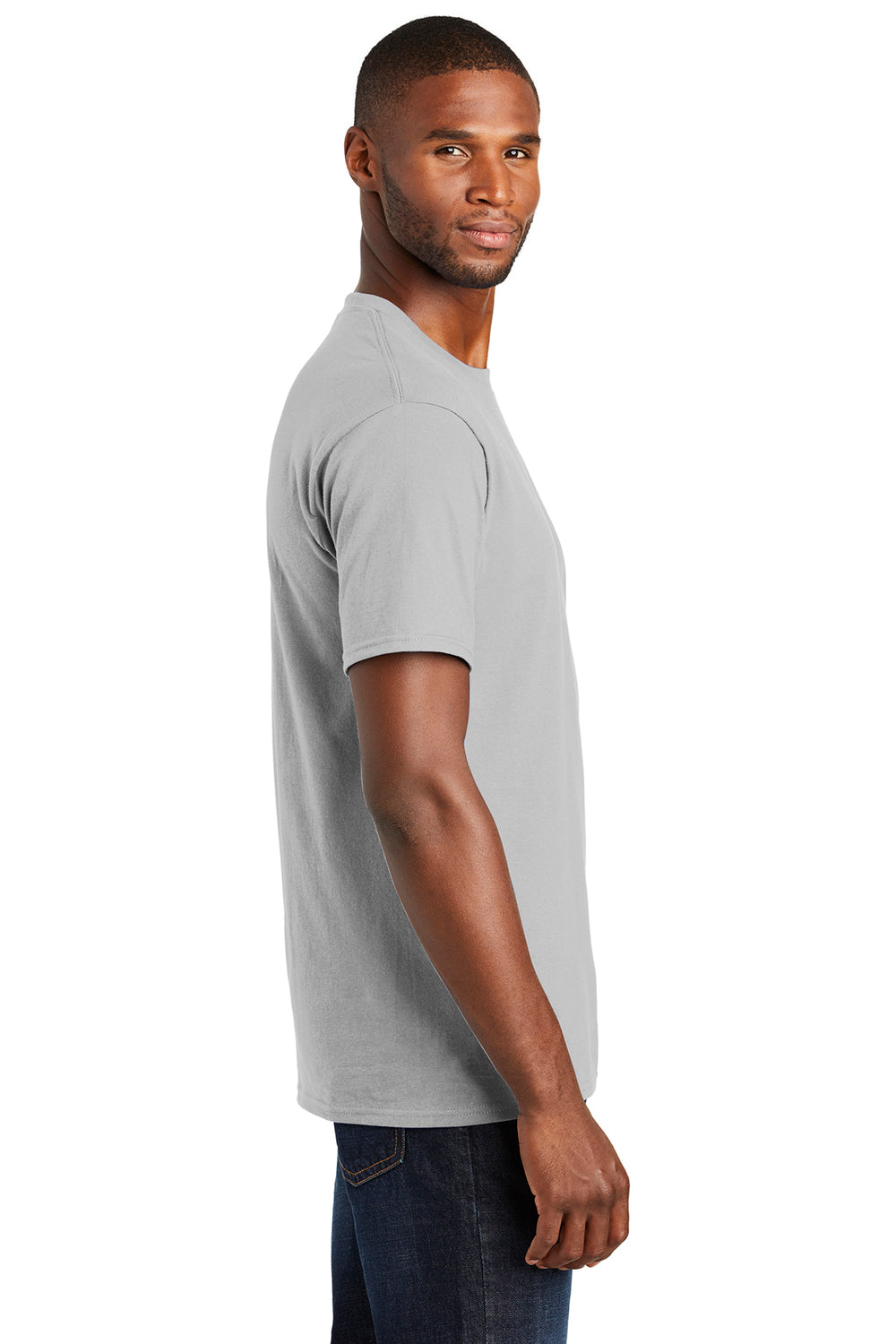 Port & Company PC450 Mens Fan Favorite Short Sleeve Crewneck T-Shirt Silver Grey Side