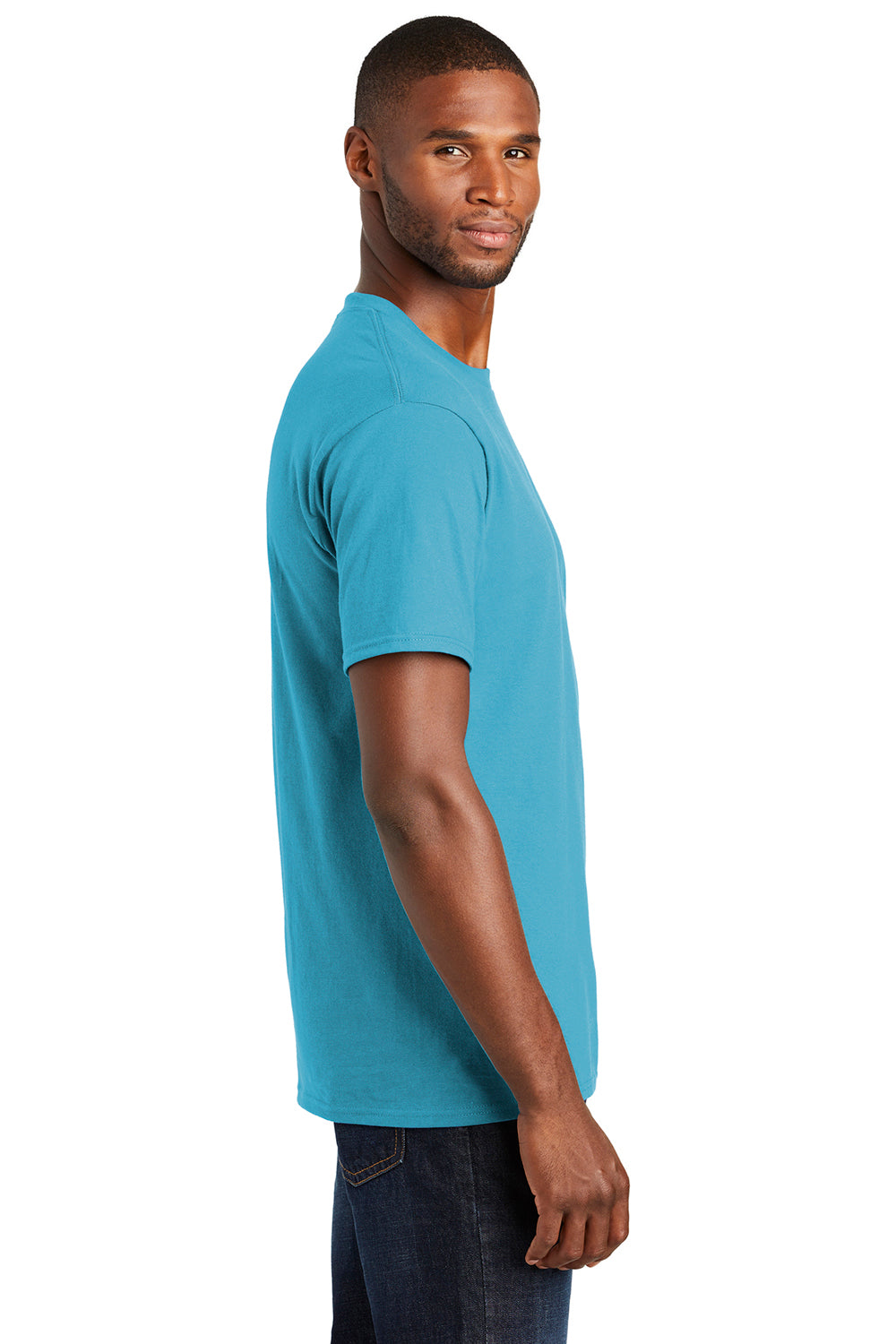 Port & Company PC450 Mens Fan Favorite Short Sleeve Crewneck T-Shirt Tidal Wave Blue Side