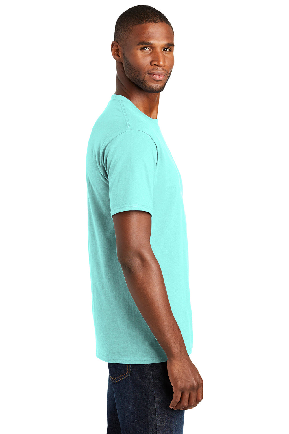 Port & Company PC450 Mens Fan Favorite Short Sleeve Crewneck T-Shirt True Celadon Blue Side