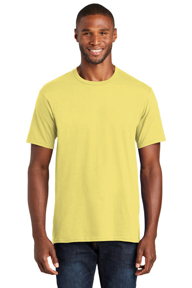 Port & Company PC450 Mens Fan Favorite Short Sleeve Crewneck T-Shirt Yellow Front