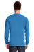 Next Level 7451 Mens Inspired Dye Jersey Long Sleeve Crewneck T-Shirt w/ Pocket Ocean Blue Back