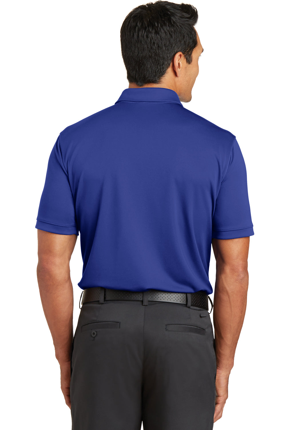 Nike 746101 Mens Icon Dri-Fit Moisture Wicking Short Sleeve Polo Shirt Photo Blue/Royal Blue Back