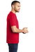 District DM130 Mens Perfect Tri Short Sleeve Crewneck T-Shirt Classic Red Side