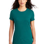 District Womens Perfect Tri Short Sleeve Crewneck T-Shirt - Heather Teal Blue