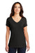 District DM1350L Womens Perfect Tri Short Sleeve V-Neck T-Shirt Black Front