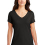 District Womens Perfect Tri Short Sleeve V-Neck T-Shirt - Black