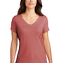 District Womens Perfect Tri Short Sleeve V-Neck T-Shirt - Blush Frost