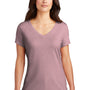District Womens Perfect Tri Short Sleeve V-Neck T-Shirt - Heather Lavender