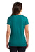 District DM1350L Womens Perfect Tri Short Sleeve V-Neck T-Shirt Heather Teal Blue Back