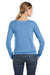 Bella + Canvas 7501 Womens Sponge Fleece Wide Neck Sweatshirt Blue Back