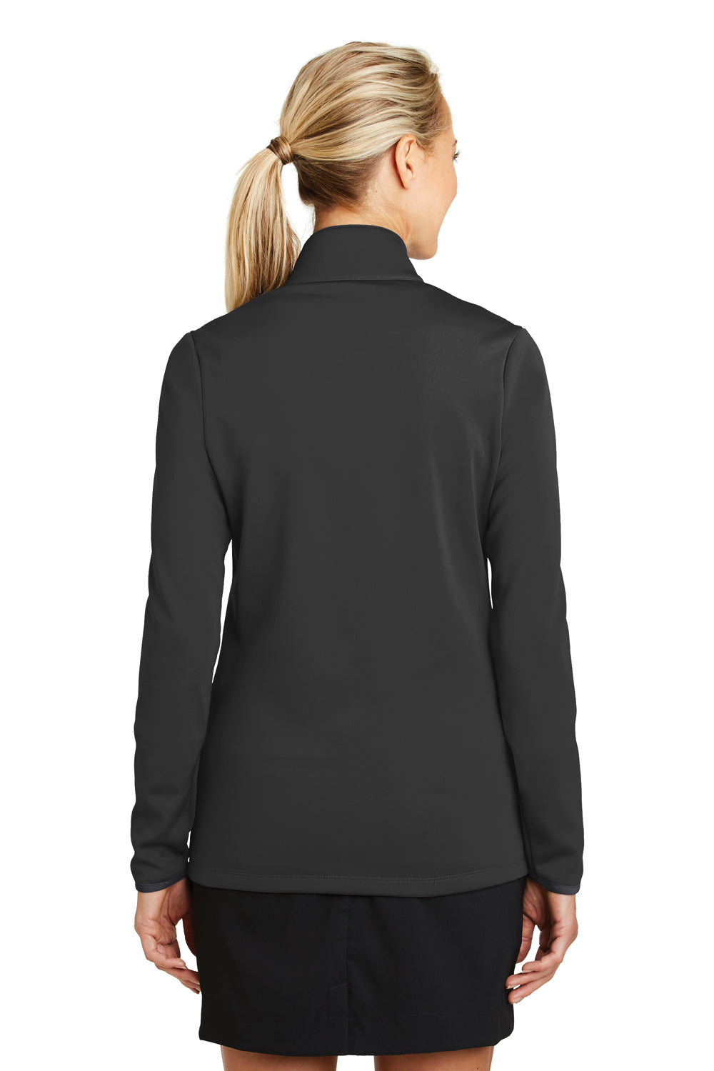 Nike 779804 Womens Hypervis Therma-Fit Moisture Wicking Full Zip Sweatshirt Black/Volt Green Back