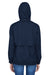 North End 78032 Womens Techno Lite Water Resistant Full Zip Hooded Jacket Navy Blue Back