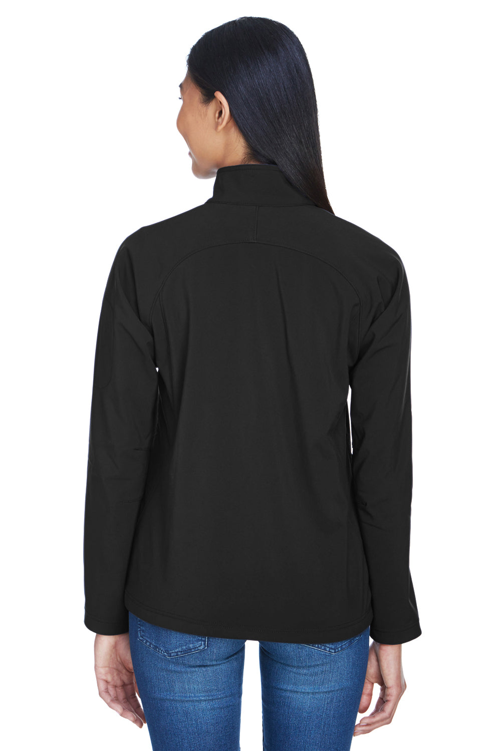 North End 78034 Womens Performance Water Resistant Full Zip Jacket Black Back