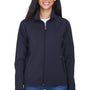 North End Womens Performance Water Resistant Full Zip Jacket - Midnight Navy Blue